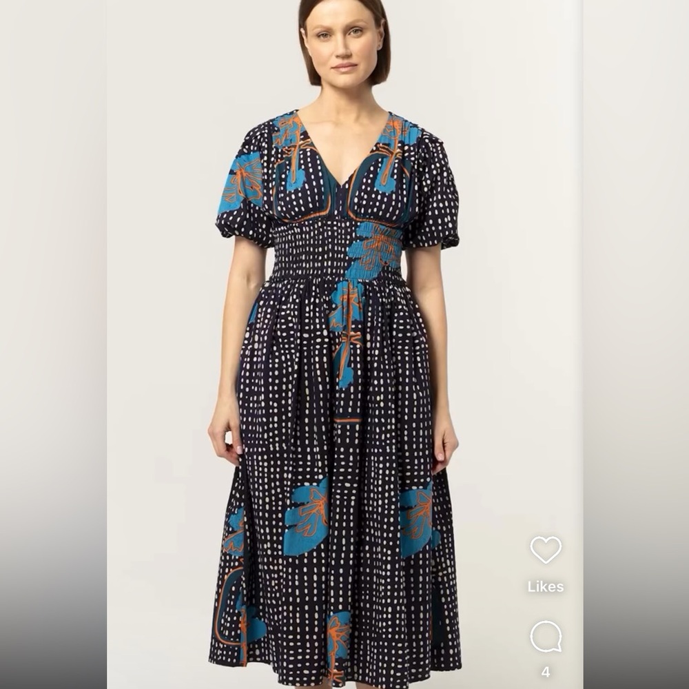 Bel Kazan Adeline Dress in Black Vase, Size M